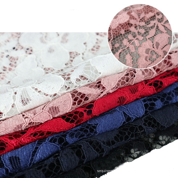 Designs populaires brodés différents types de tissu de dentelle de robe autrichien